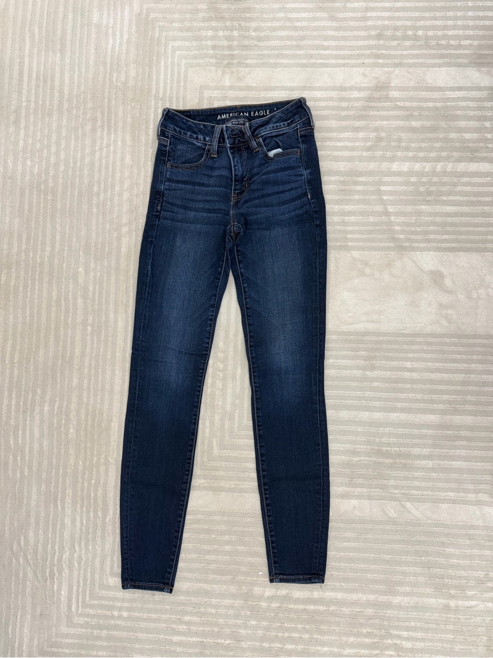 American Eagle Outfitters Dark Indigo High-Rise Skinny Jeans